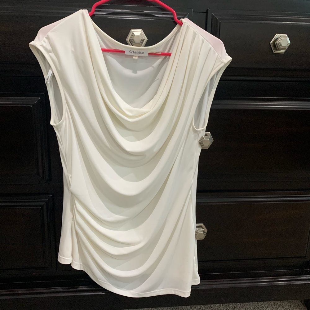 Calvin Klein off-white office shirt.